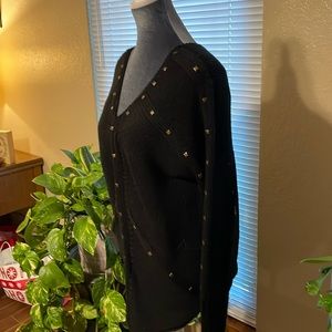 Black sweater made by Intrigue large